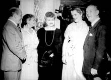 Alma mit Thomas Mann und Eugene Ormandy